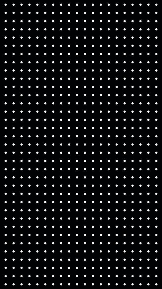 Pattern of White Dots on Black Background for Graphic Design. Concept of Minimalist Art, Simple Dots, Abstract Texture, Black and White Contrast, Monochrome Design Element. Vertical shot vector