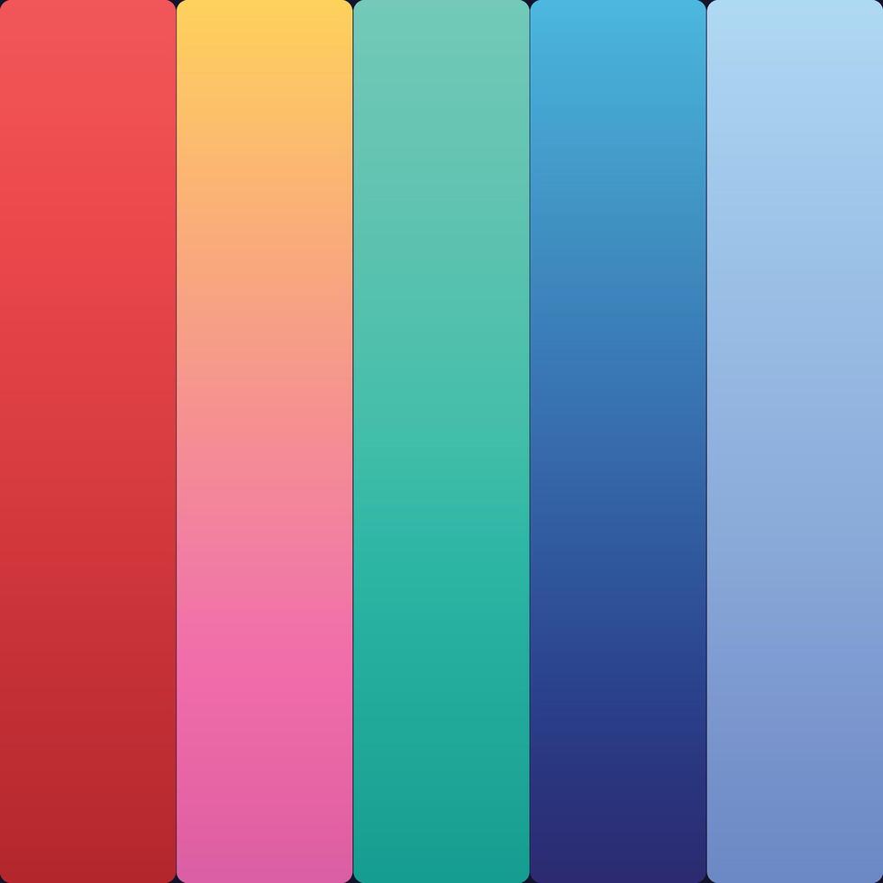 Colorful set of gradients design vector