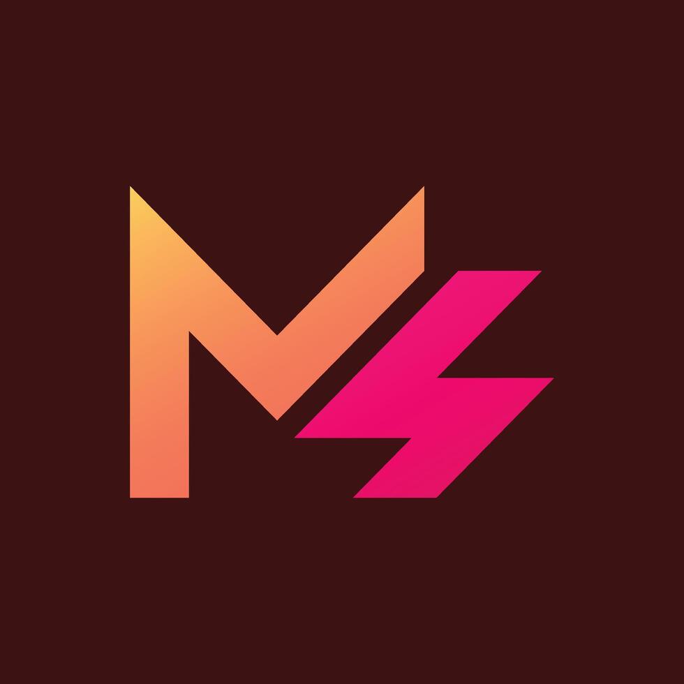 Letter M S icon logo design template. creative initial S M symbol vector