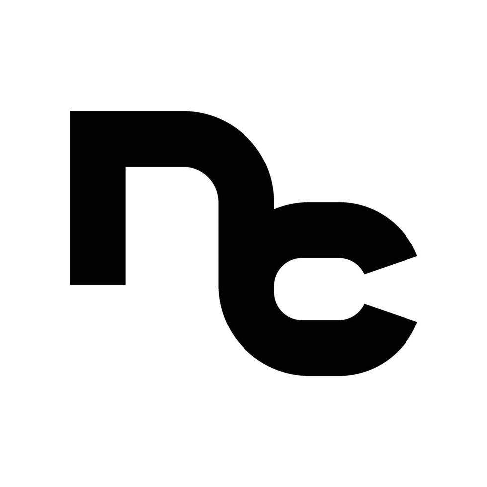 Simple Letter NC Initial logo design vector