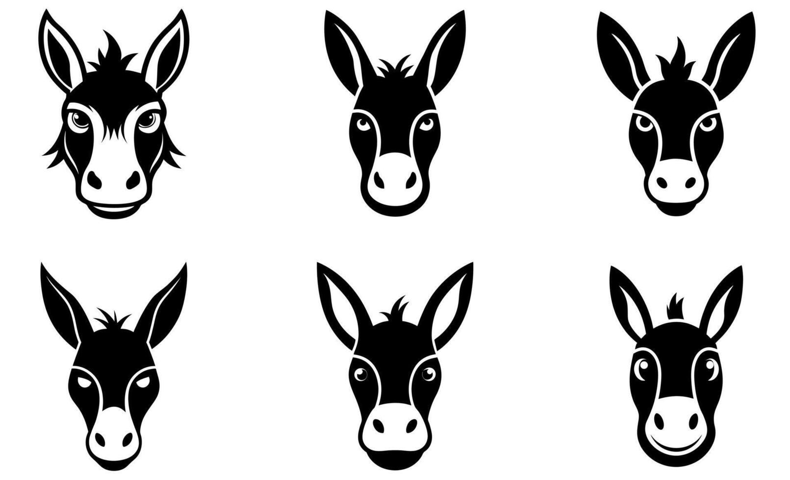 Donkey Logo Collection design vector
