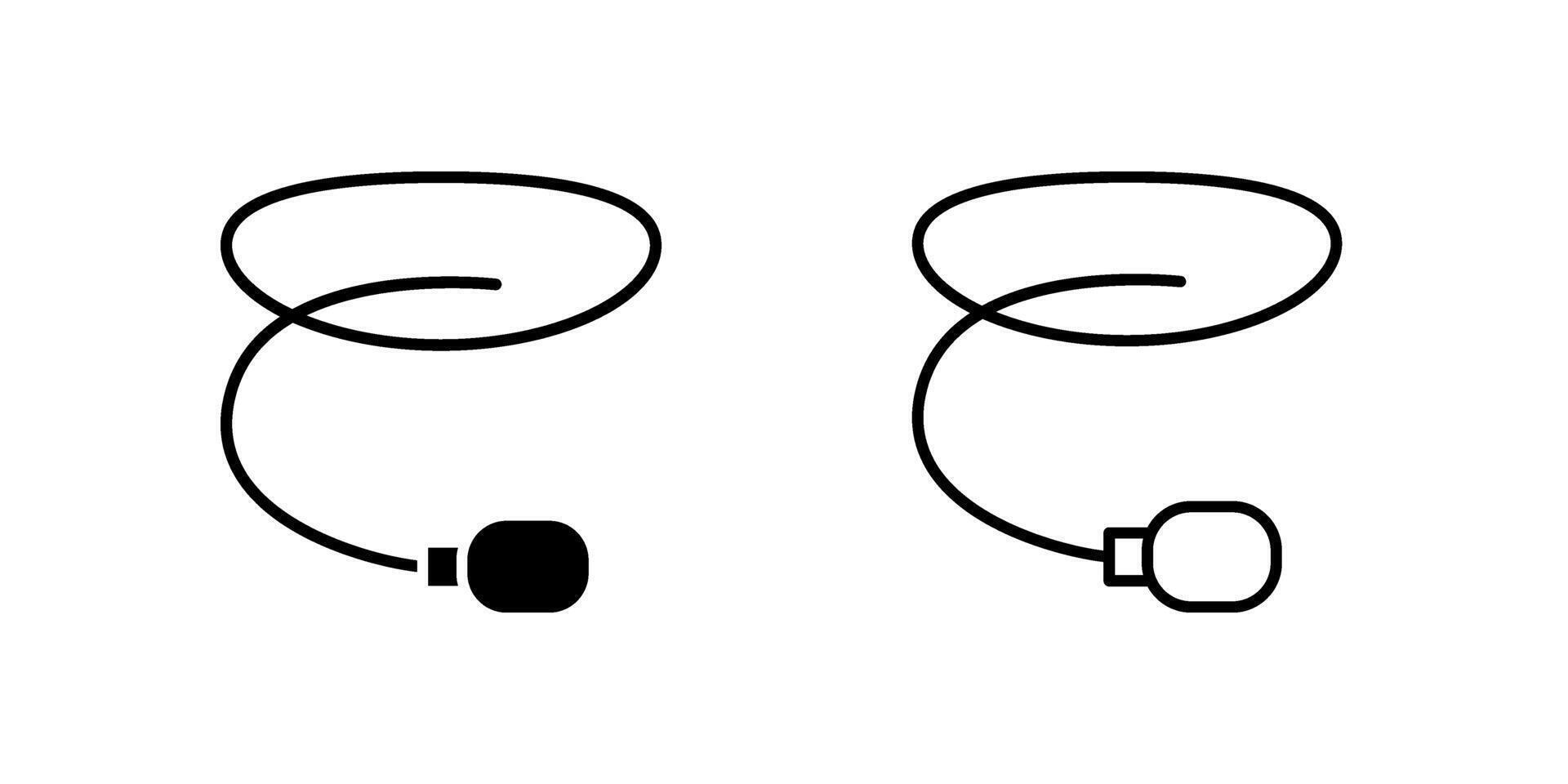A simple icon set depicting pet leashes, ideal for pet care and walking designs. vector