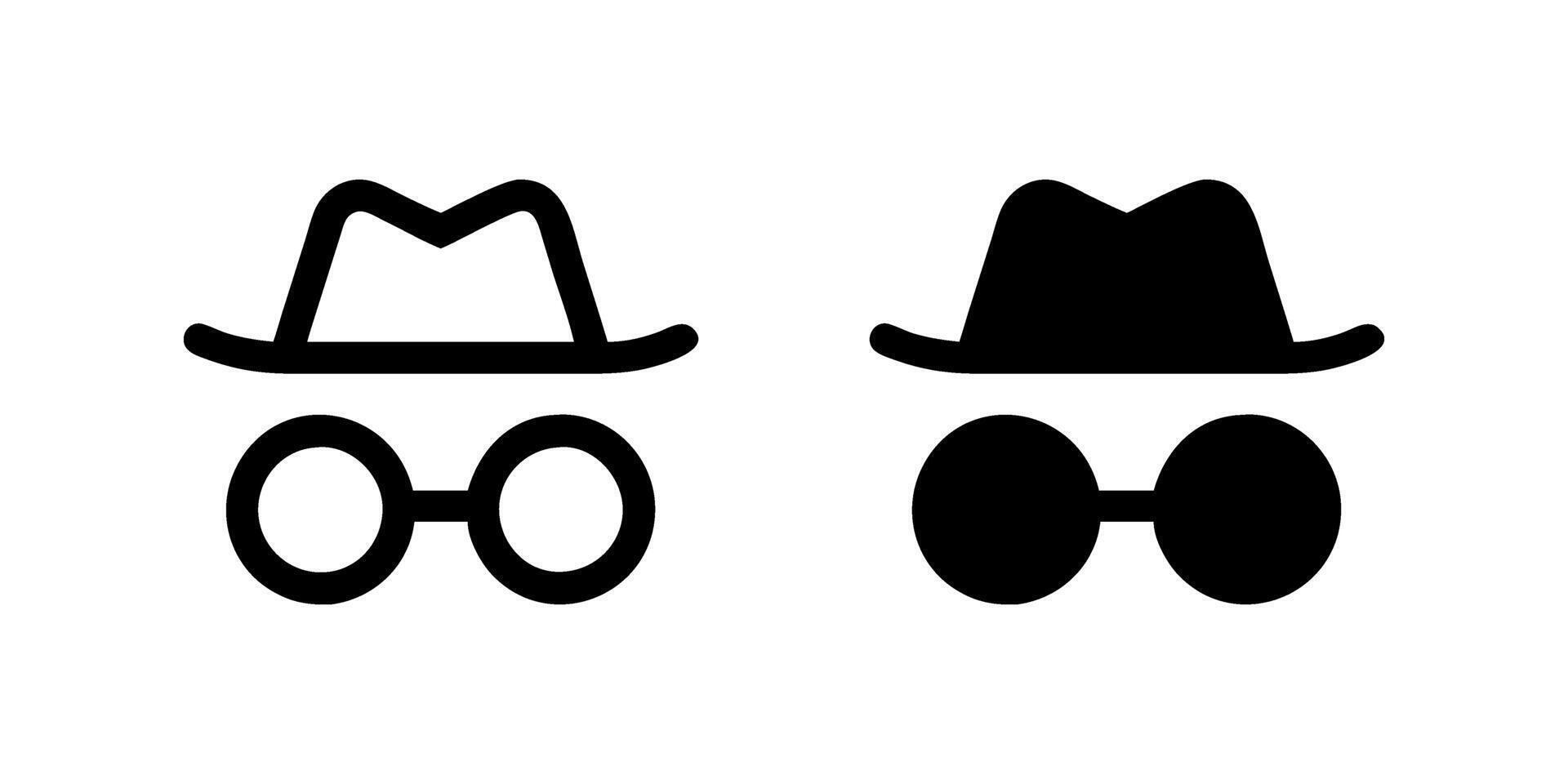 A modern icon set featuring detective symbols, suitable for mystery and investigation designs. vector