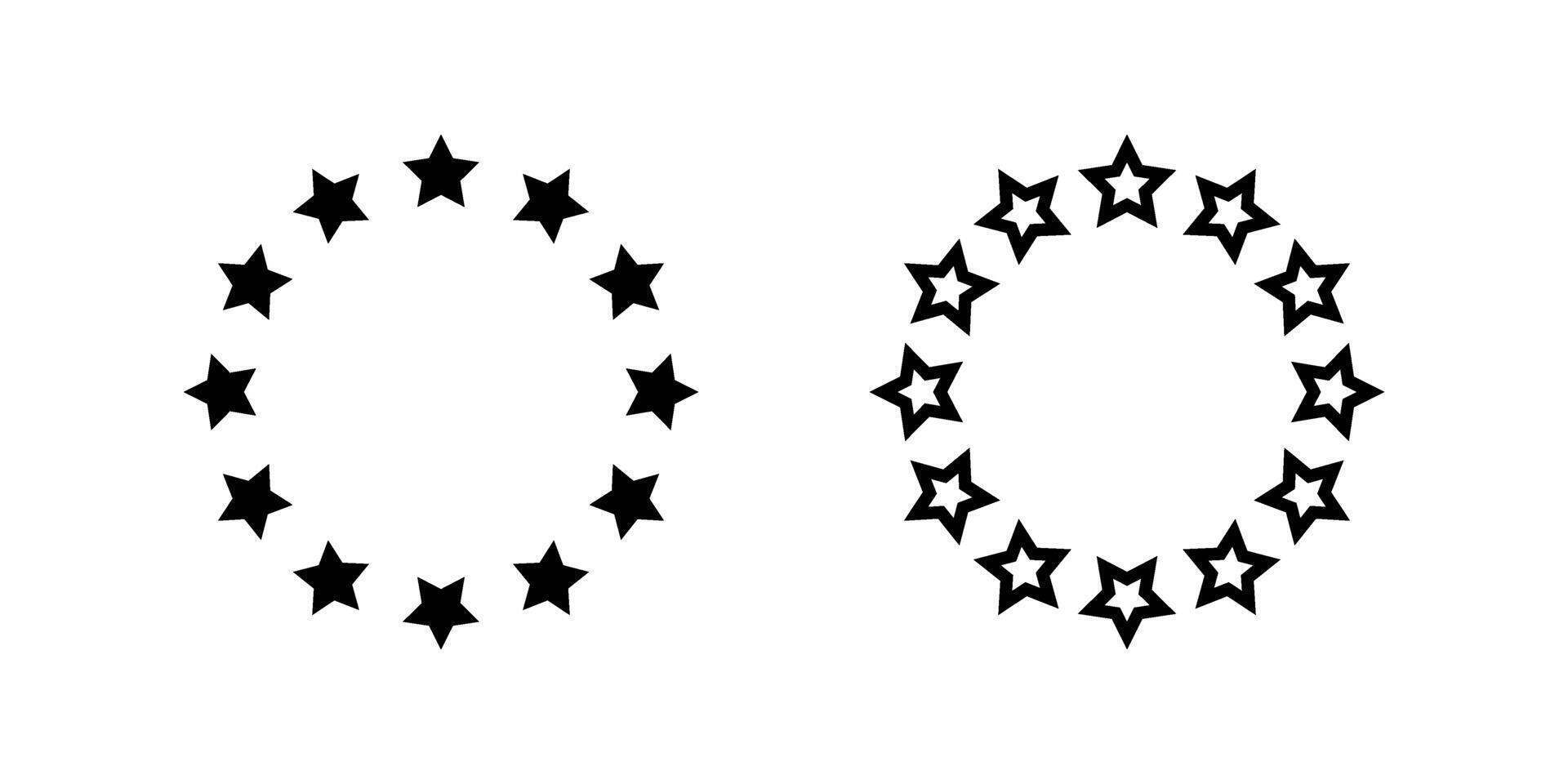 A minimalist icon set featuring the European Union stars, perfect for EU and unity designs. vector