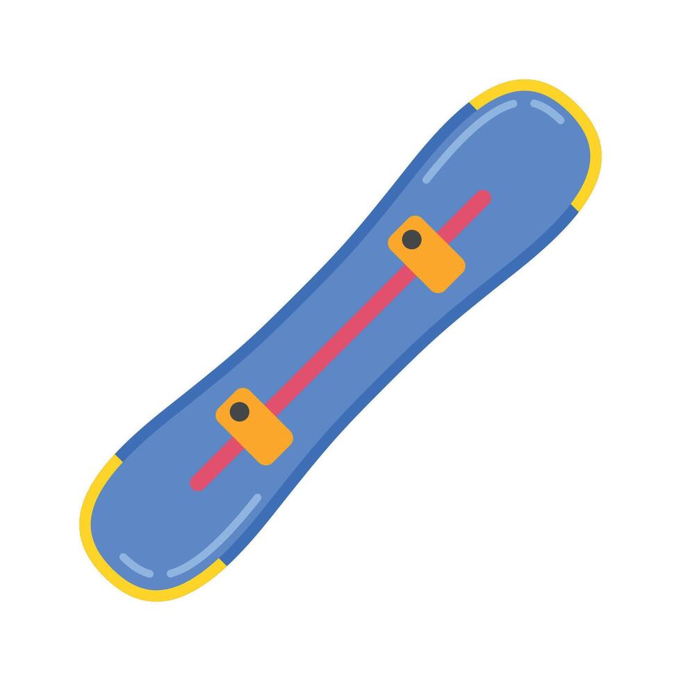 Snowboard flat icon isolated on white background vector