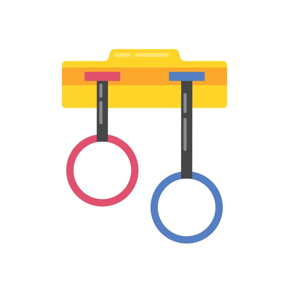 A pair of rings hanging from a hook vector