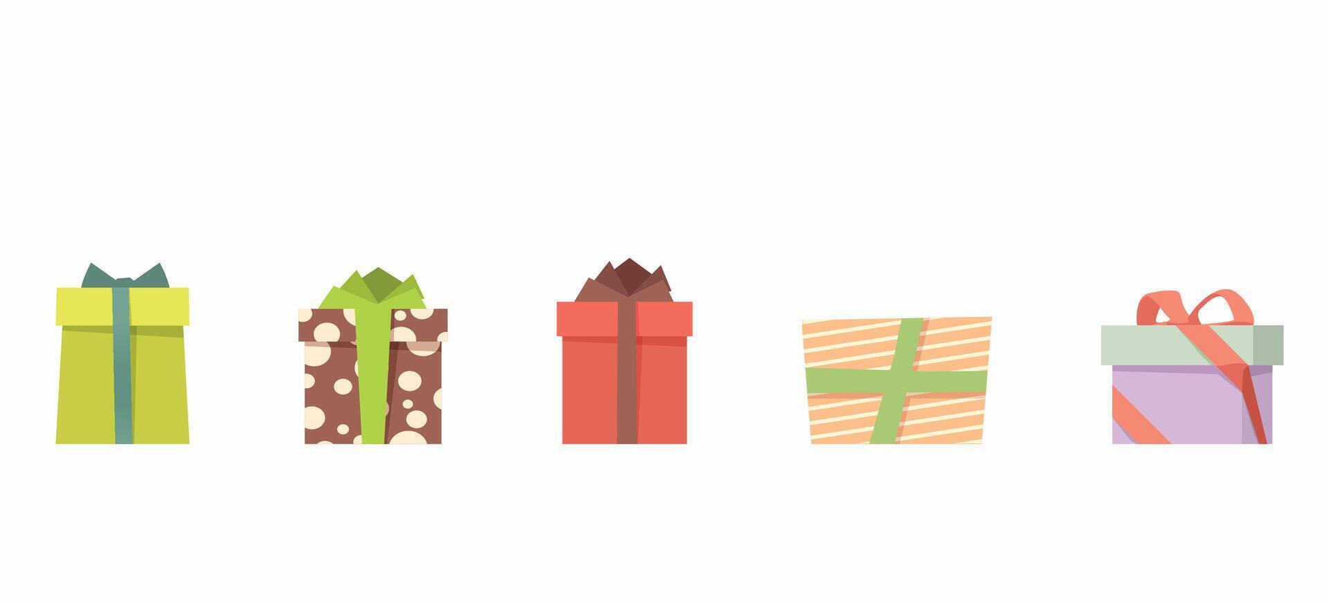 xmas gifts in seamless pattern on white vector