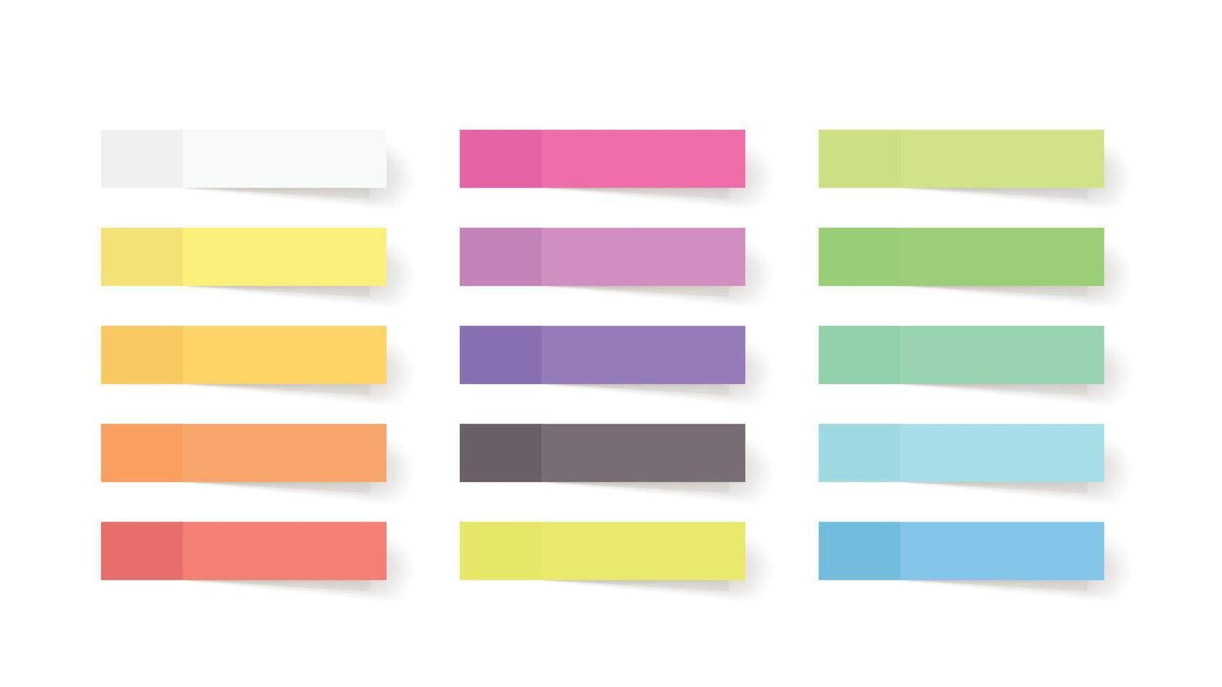 realistic bright page markers in set isolated vector