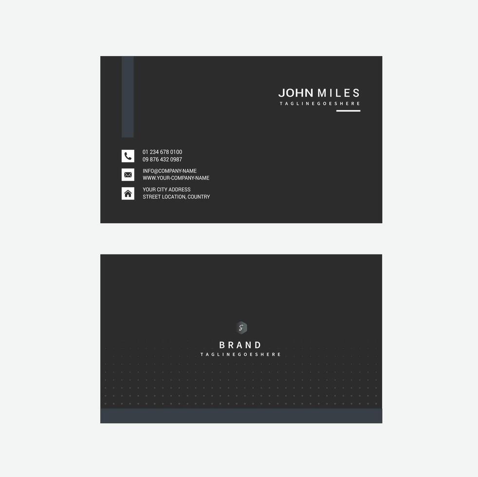 Elegant and Minimalist Business Card Design vector
