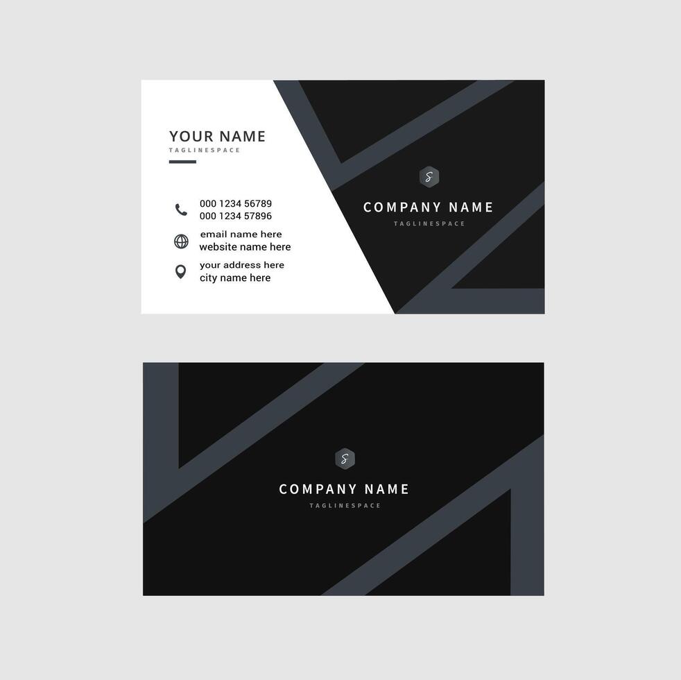 Modern Business Card Design with Geometric Elements vector