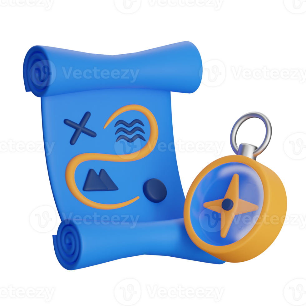 A blue scroll with a compass and a compass png