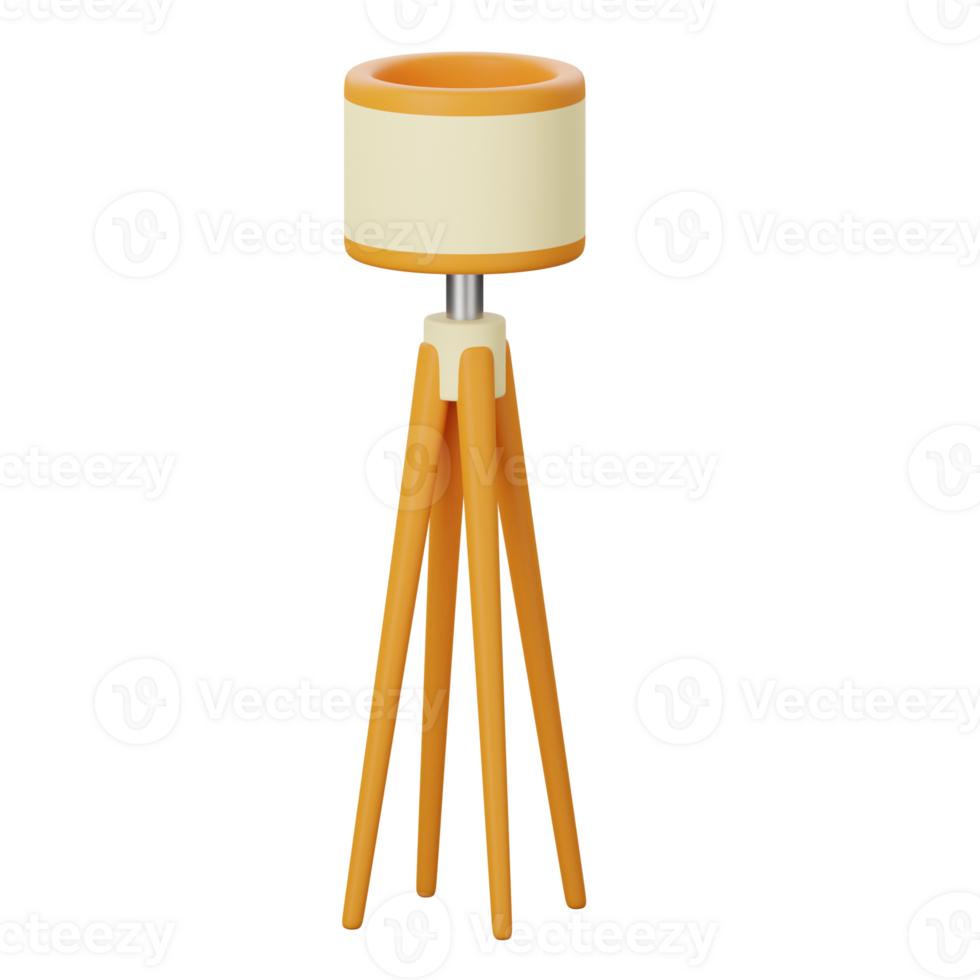 A lamp with a tripod on top of it png