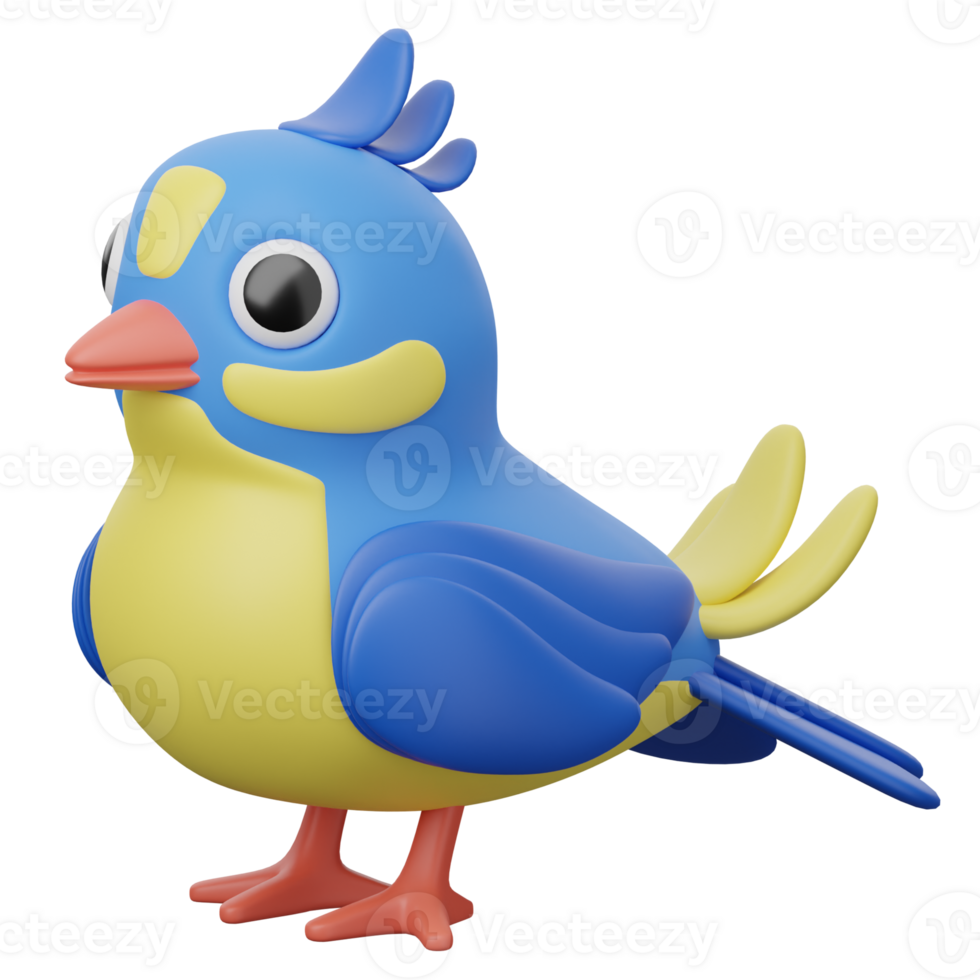 A blue and yellow bird with a yellow beak png