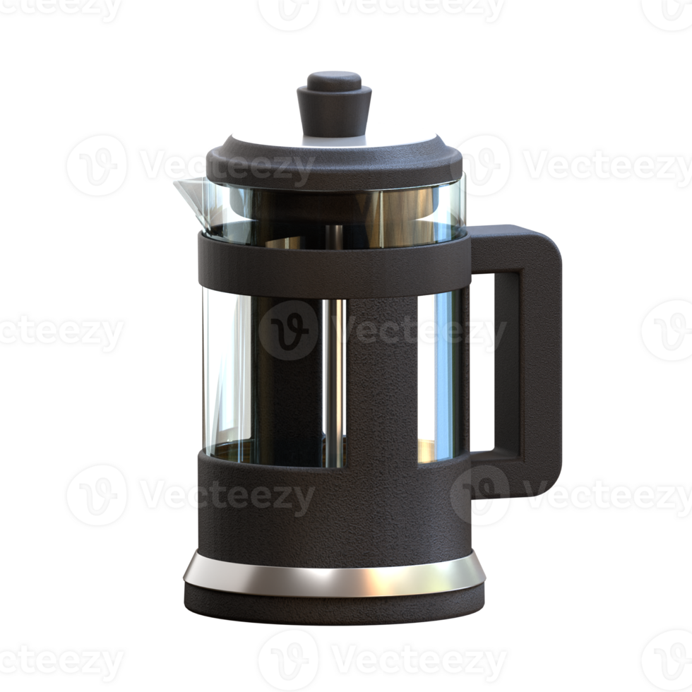 A black and white image of a coffee maker png