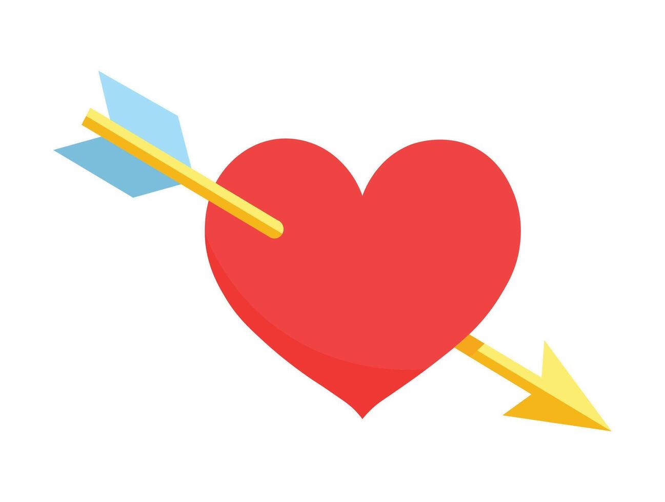 Heart with arrow icon vector