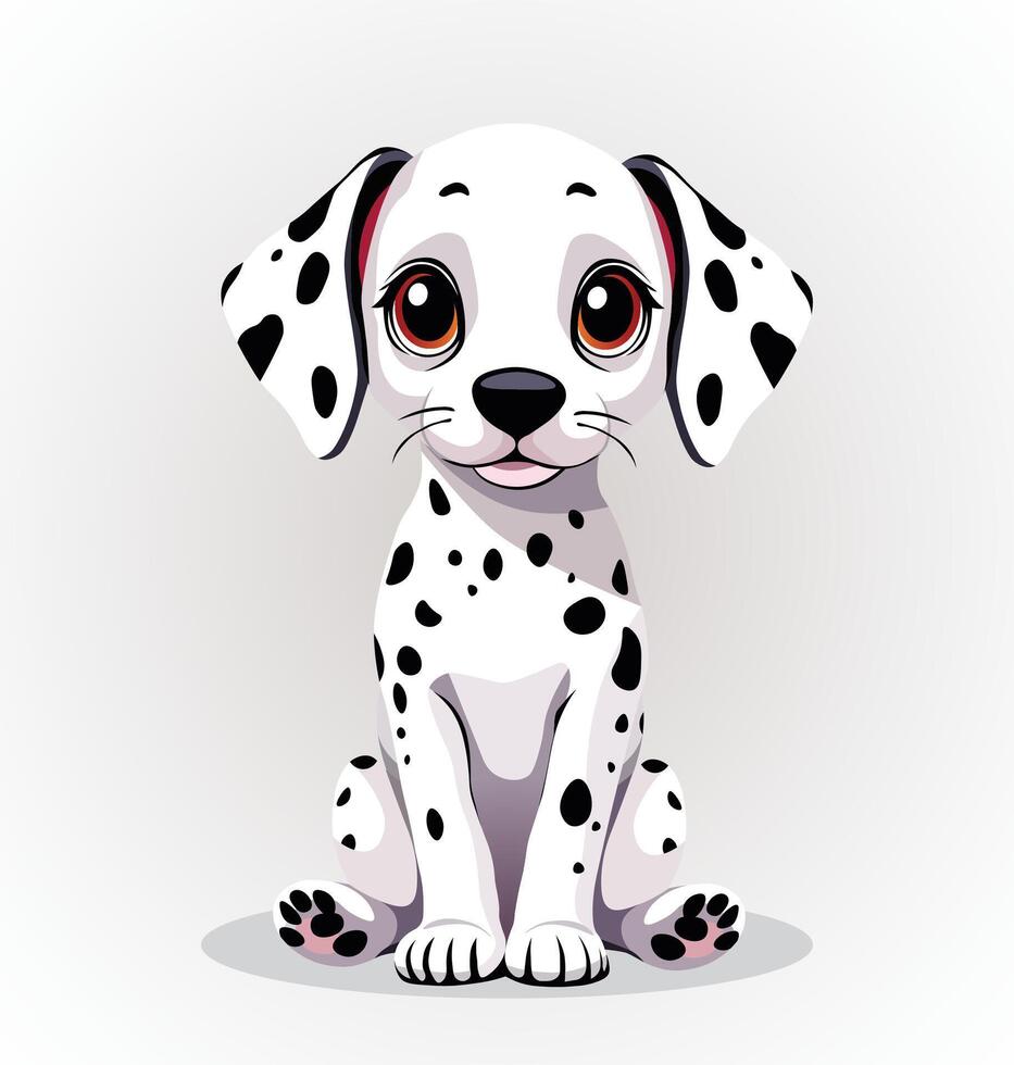 Cute dalmatian puppy illustration vector