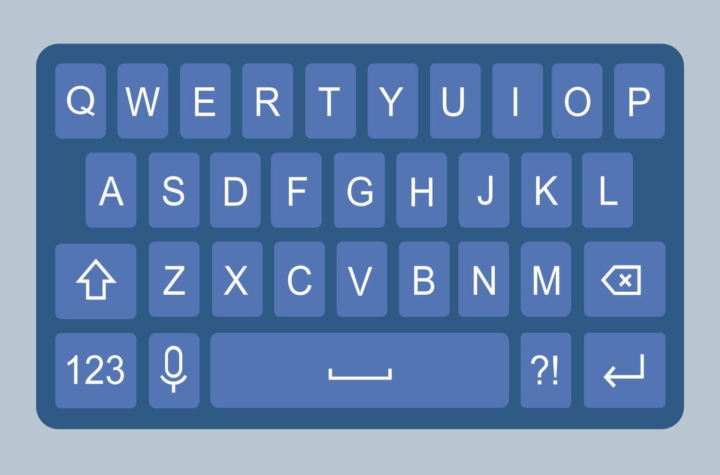 A keyboard with the words overly on it vector