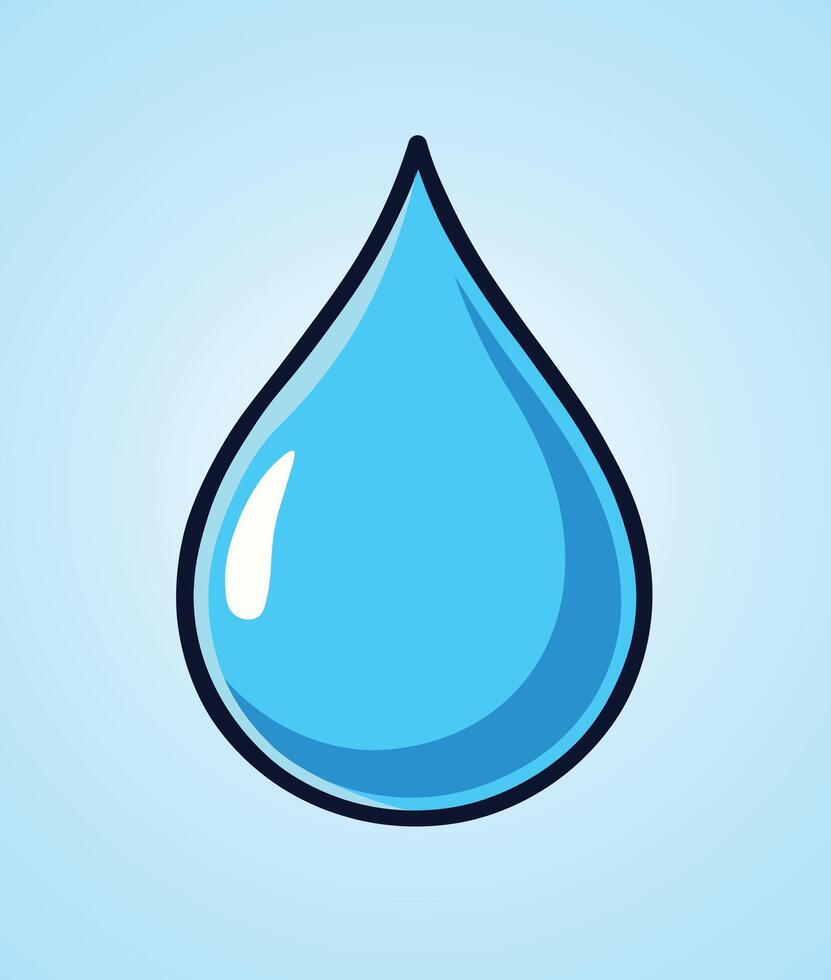 Water drop icon illustration vector