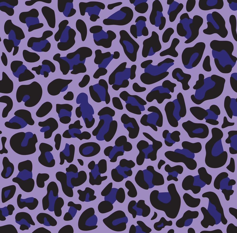 A purple and black leopard print fabric vector