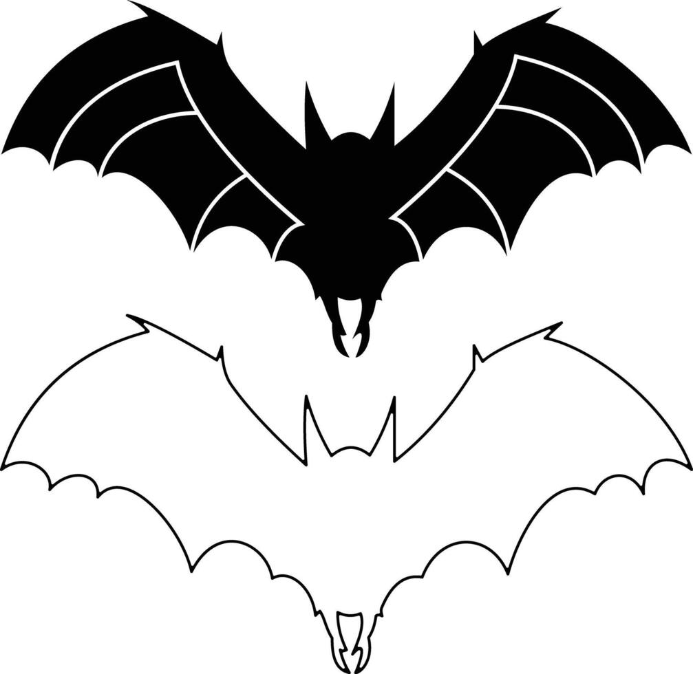 Halloween bat art animal vector
