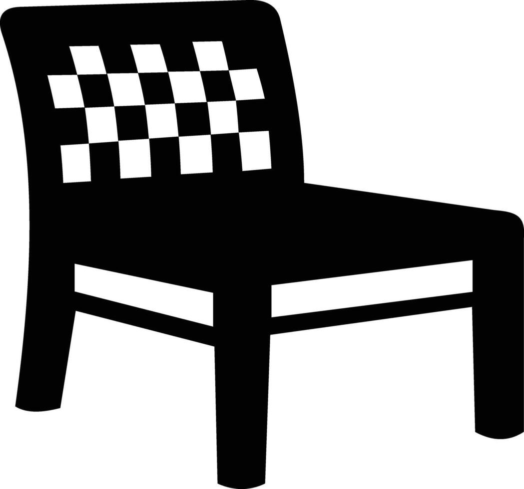 black chair isolated on white vector
