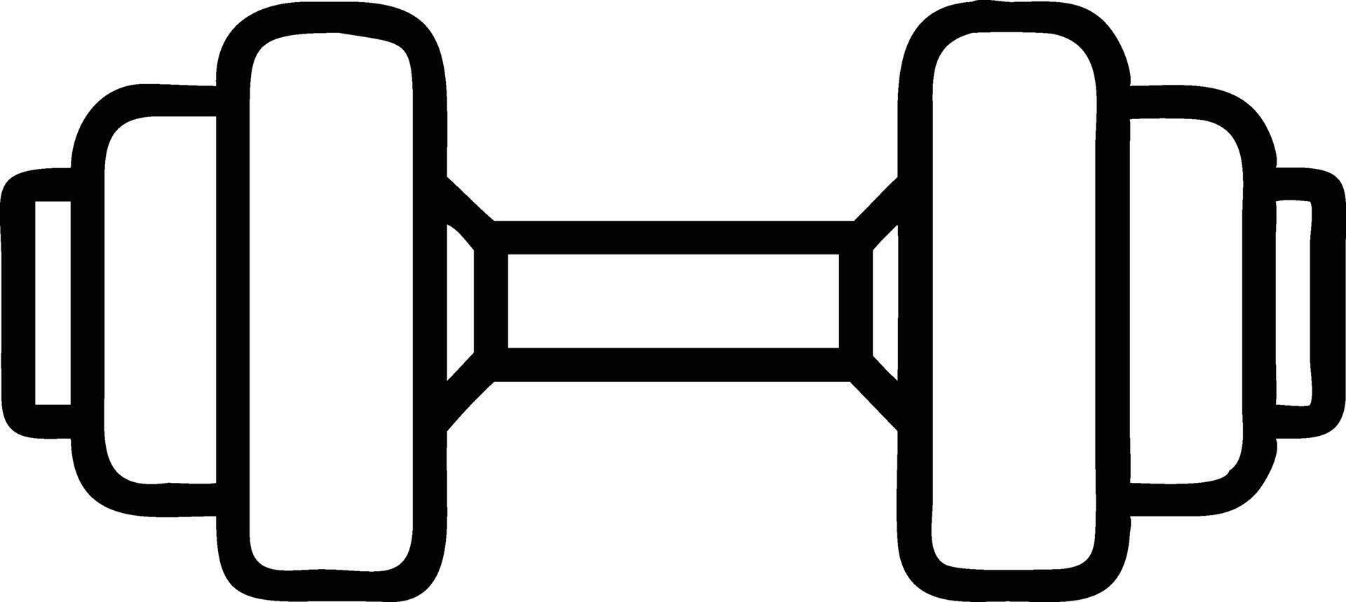 A Simple Line Drawing of a Dumbbell Ideal for Fitness Websites and Apps vector