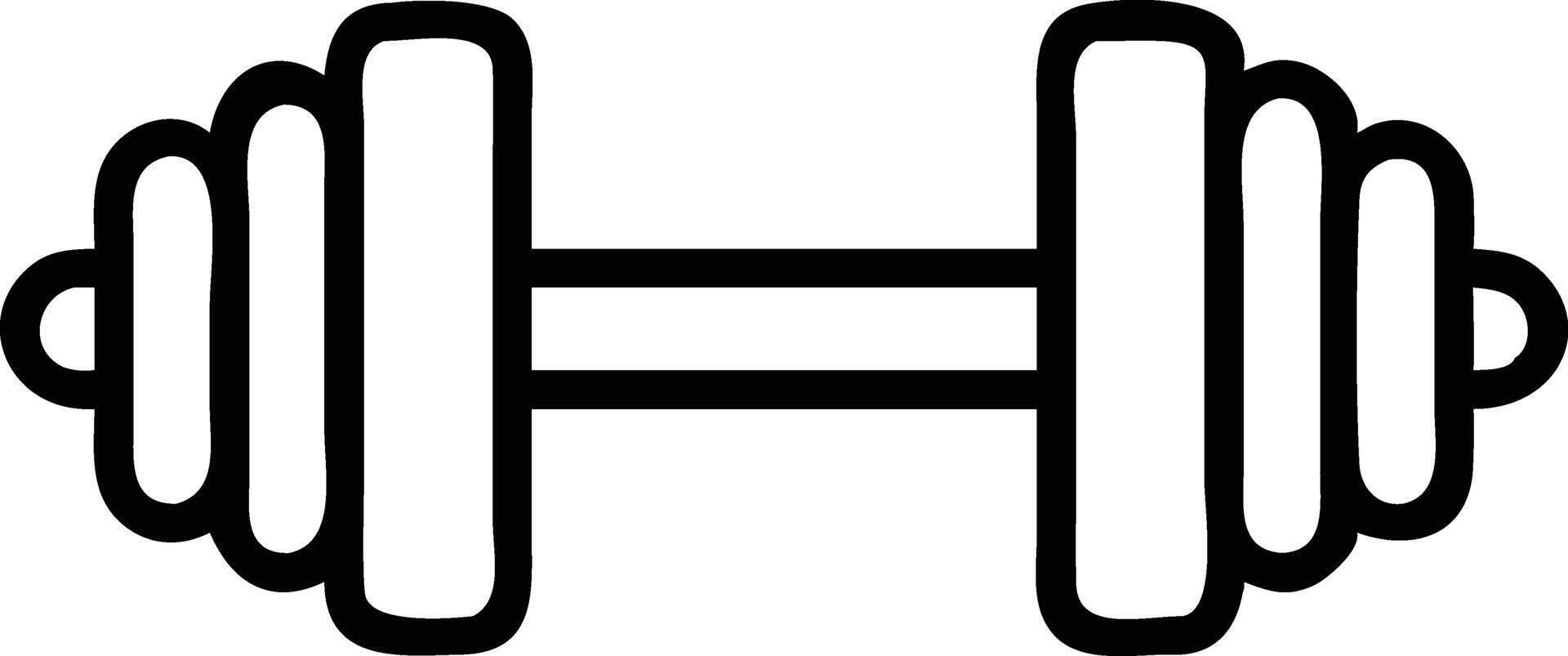 A Simple Line Drawing of a Dumbbell Perfect for Fitness Websites Blogs and Gym Applications vector
