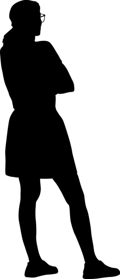 Silhouette on a white background of a woman vector