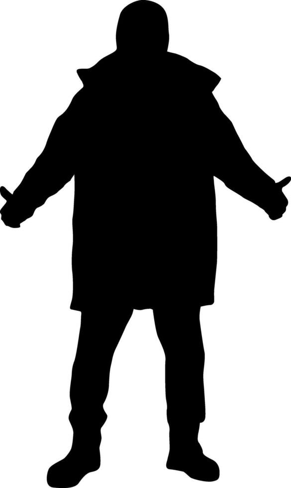 Silhouette on a white background a man people on a walk vector