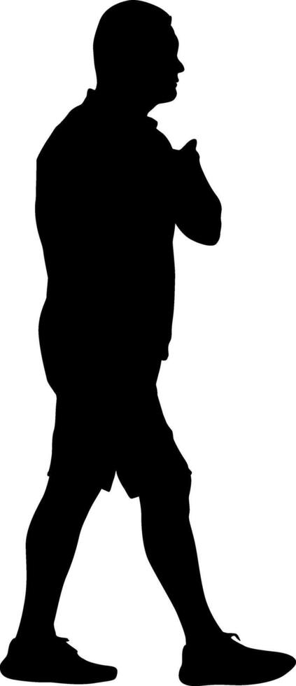 Silhouette of a walking man vector