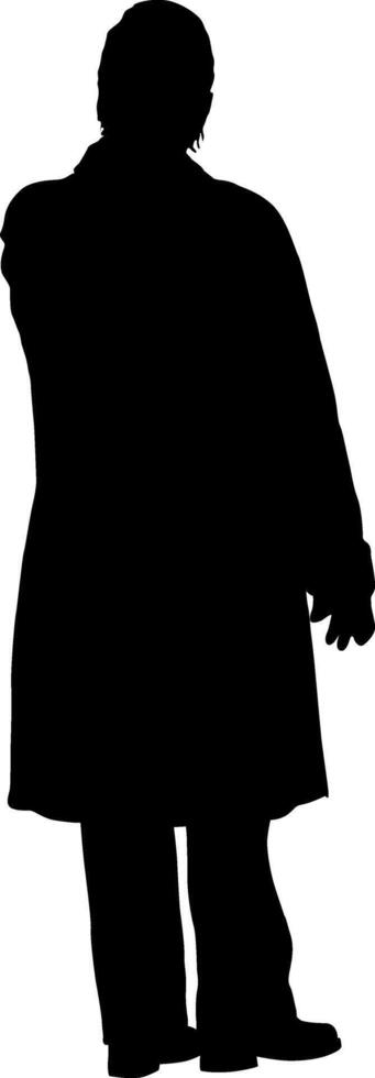Silhouette of a female on a white background vector