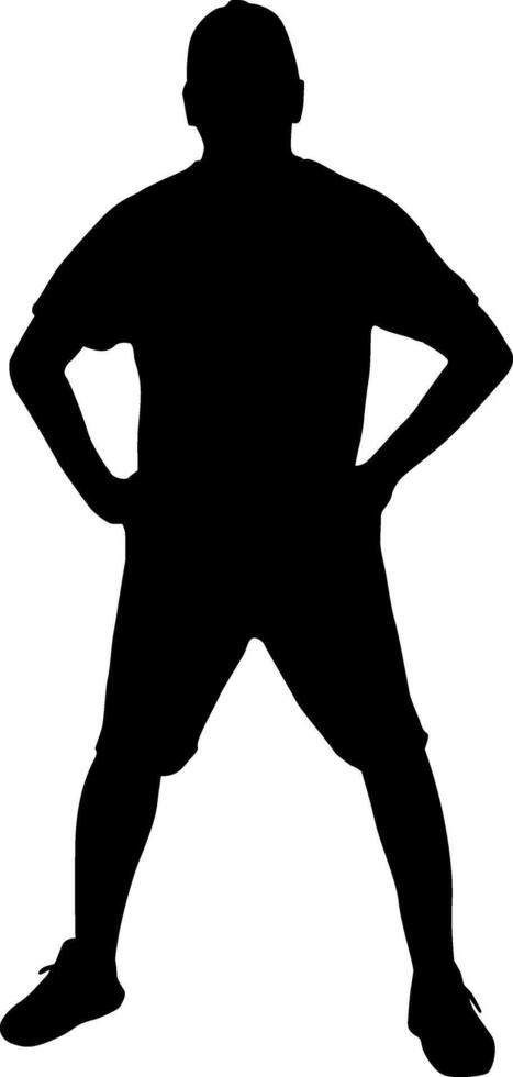 Silhouette on a white background of a man people a walk vector