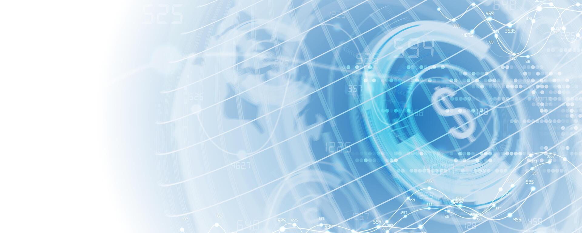 a blue background with a circle in the center vector