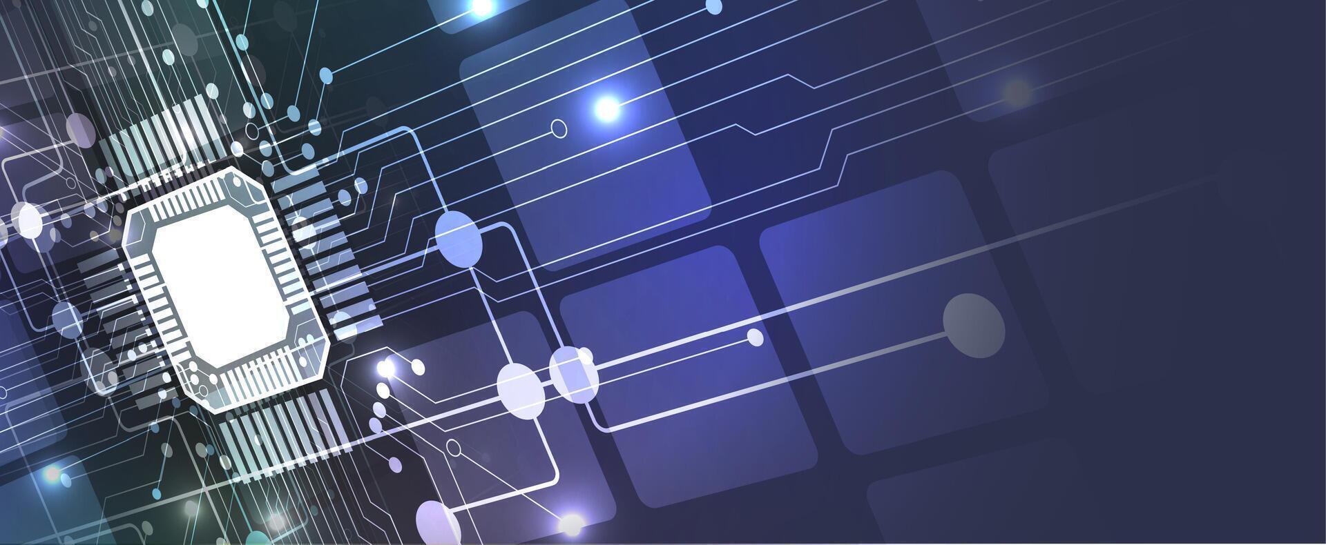 the future of technology is here vector