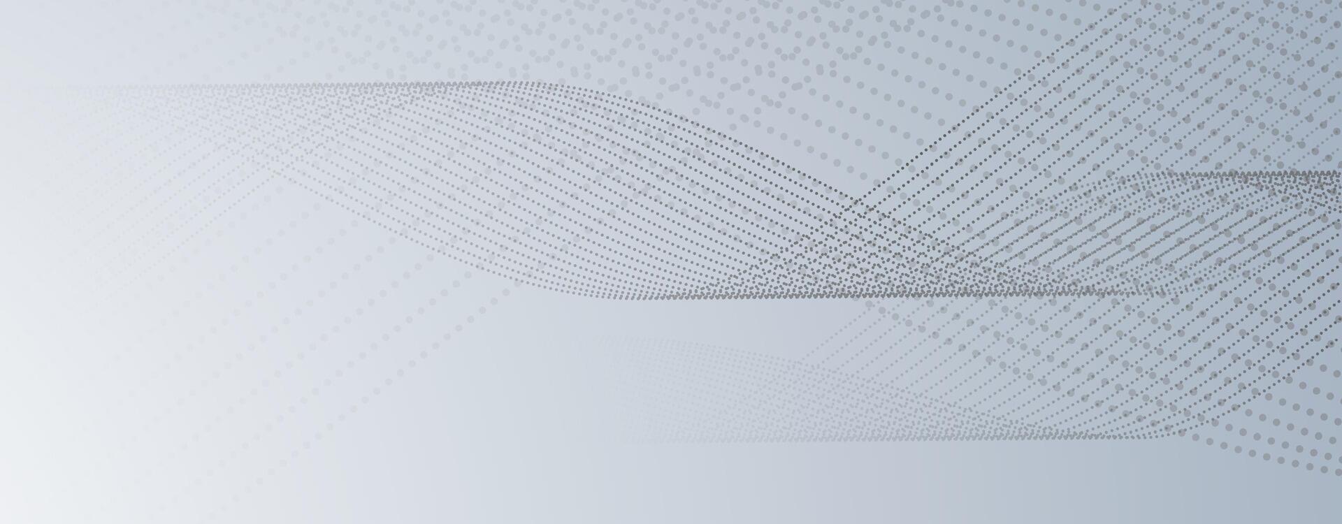 wave abstract background with lines and dots vector