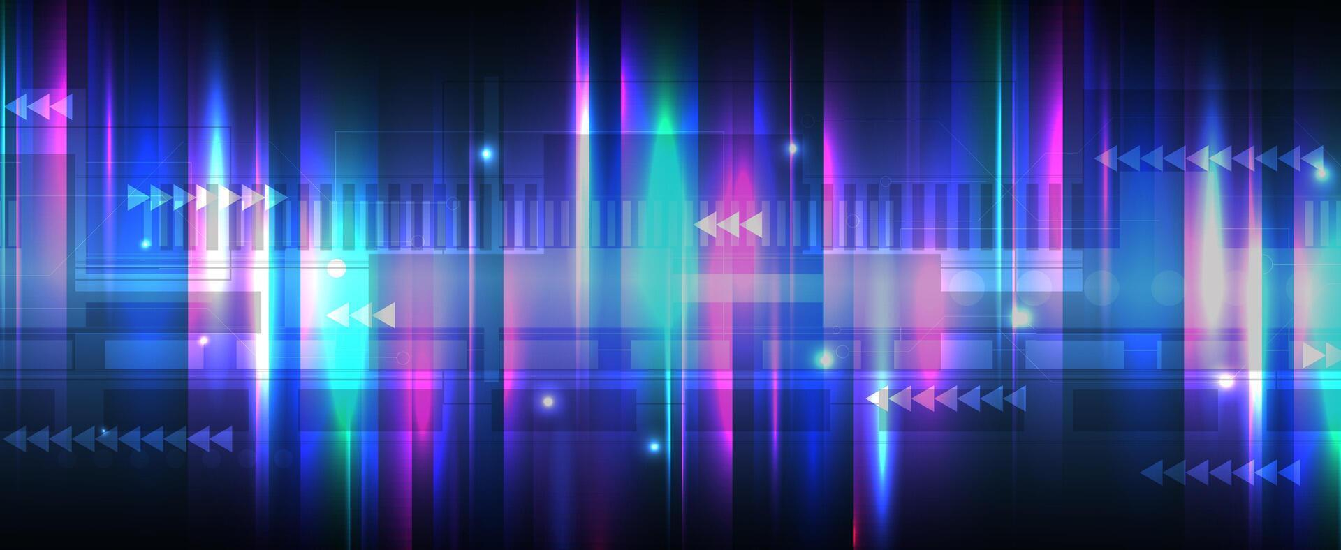 abstract background with glowing lines and lights vector