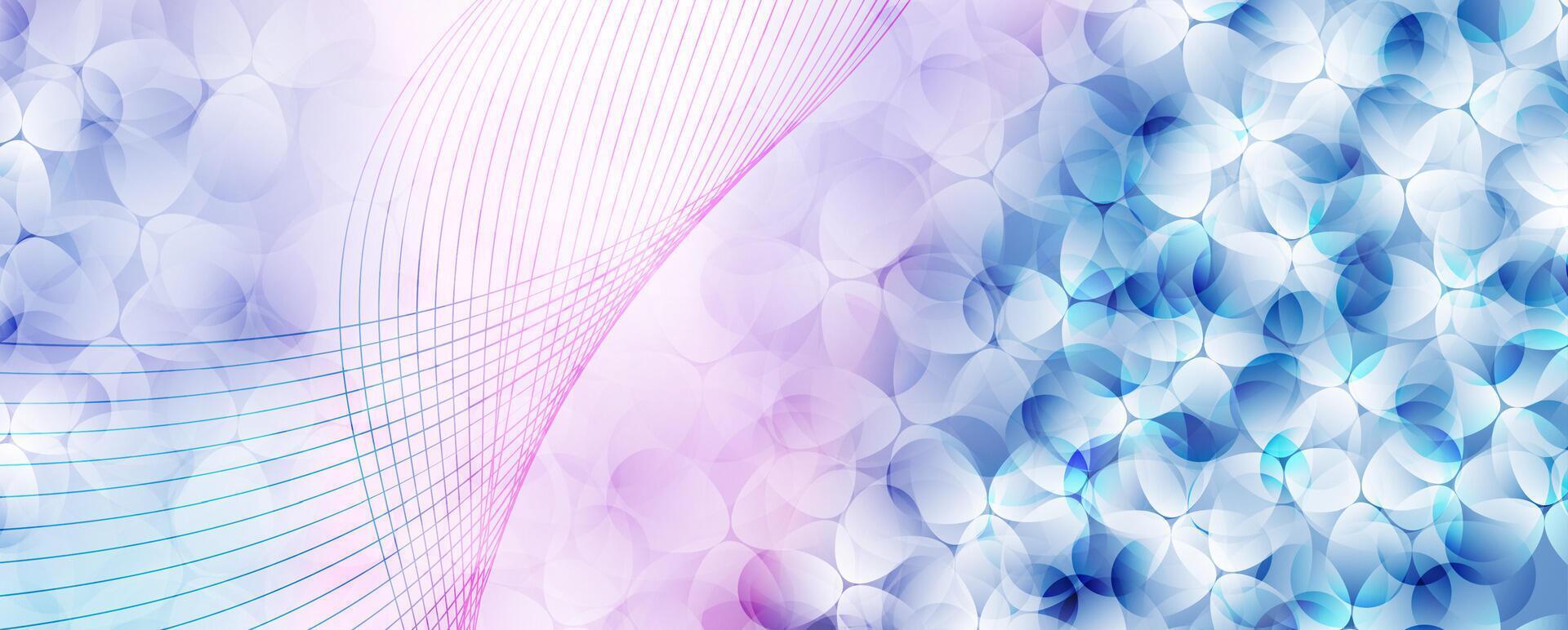 abstract background with blue and pink flowers vector