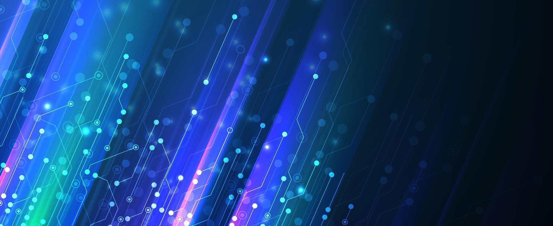 Circuit abstract background with lines and dots vector