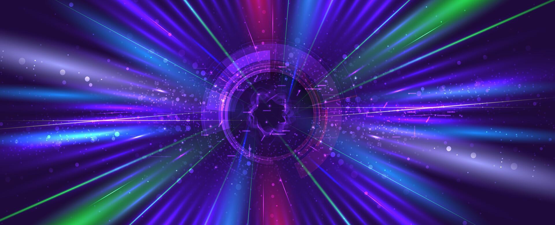 abstract background with a purple and green light vector