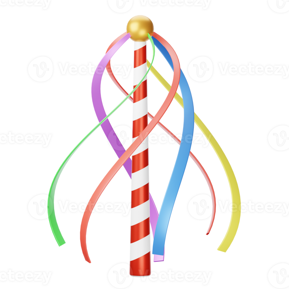 A colorful streamer with a ribbon tied around it png
