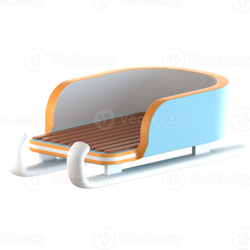 Sled - 3d model - free download png