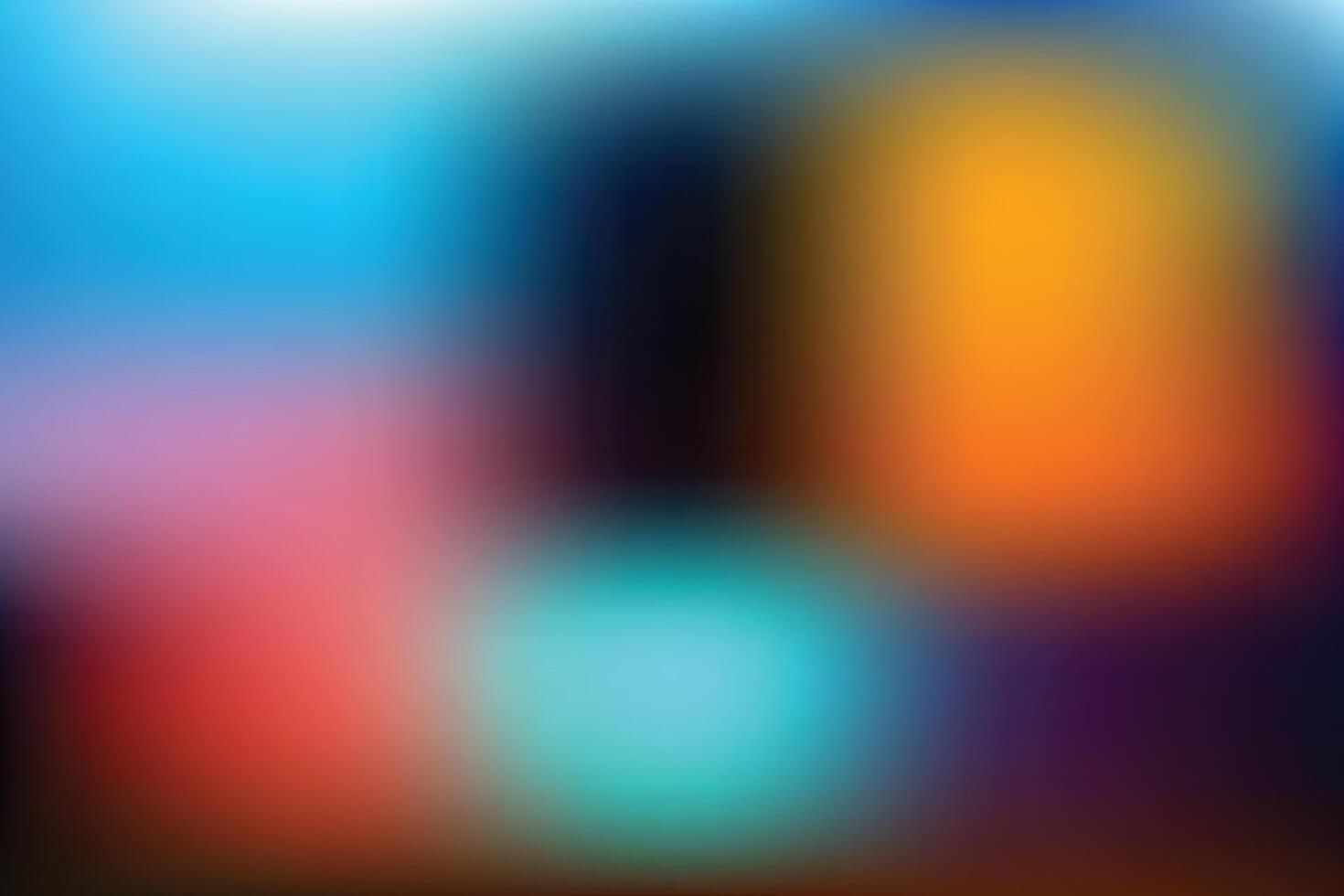 Abstract gradient blur background backdrop with vibrant neon colors like pink yellow orange blue purple and black. vector