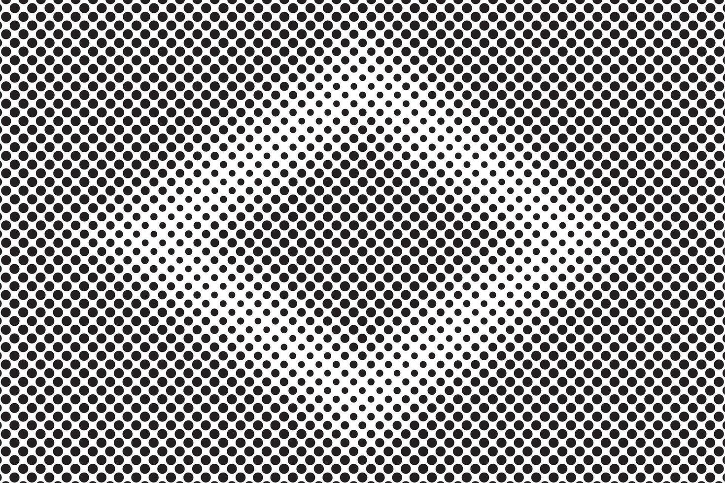 Halftone pattern silhouette design with black dots in a grid shading depth and textured surface effect backdrop and background vector