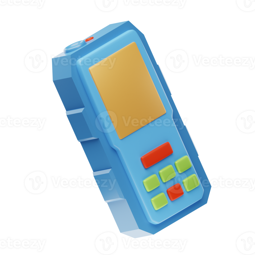A blue phone with a screen on it png