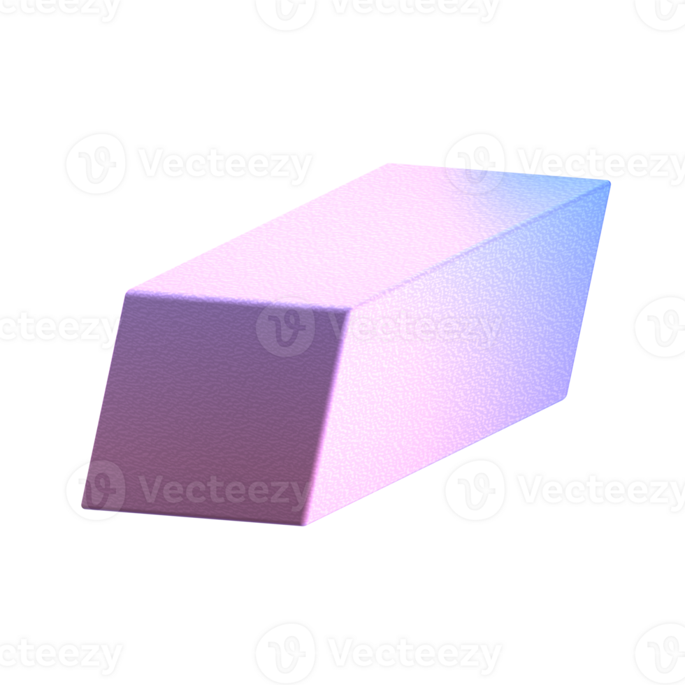A pink and blue cube sitting on a black surface png