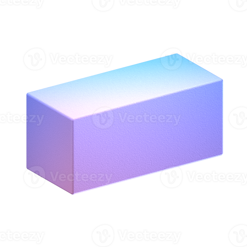 A purple and blue cube sitting on a black background png