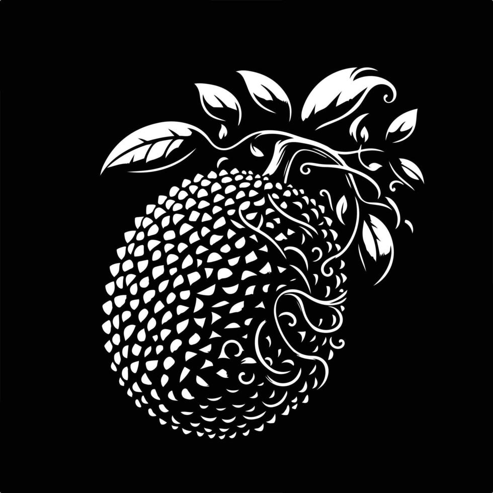 Tropical Jackfruit Fruit Plant Sketch vector
