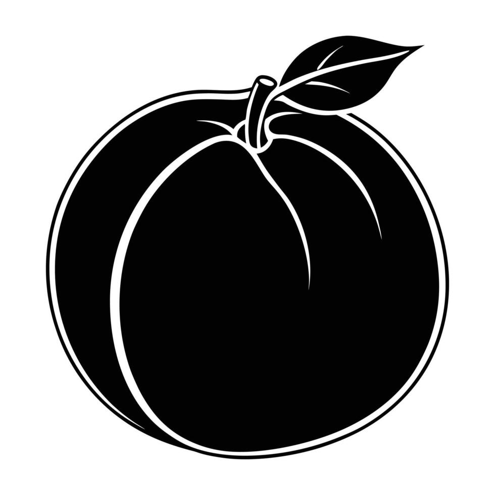 Clean Peach with Cut Section vector