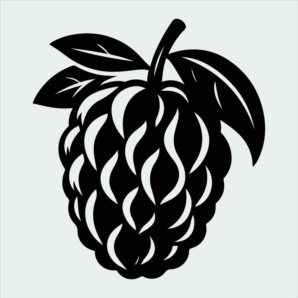 Annona Squamosa Fruit Silhouette Set Featuring Whole Fruits Leaves and Sliced Parts for Food Design vector