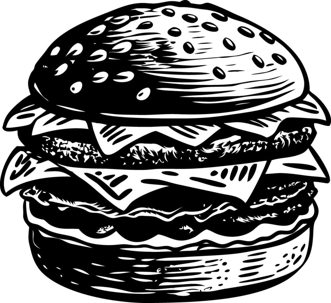 A sketchy style illustration of a burge vector